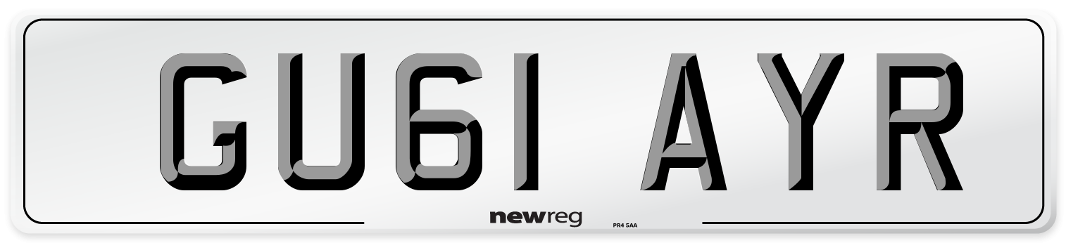 GU61 AYR Number Plate from New Reg